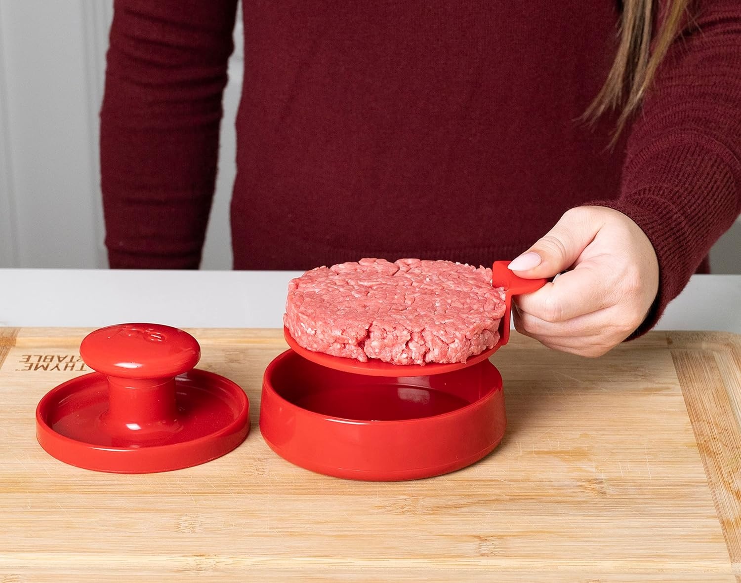 image:imageJoie Burger Press and Patty Maker LFGB Approved and BPA Free One Size RedOne Size