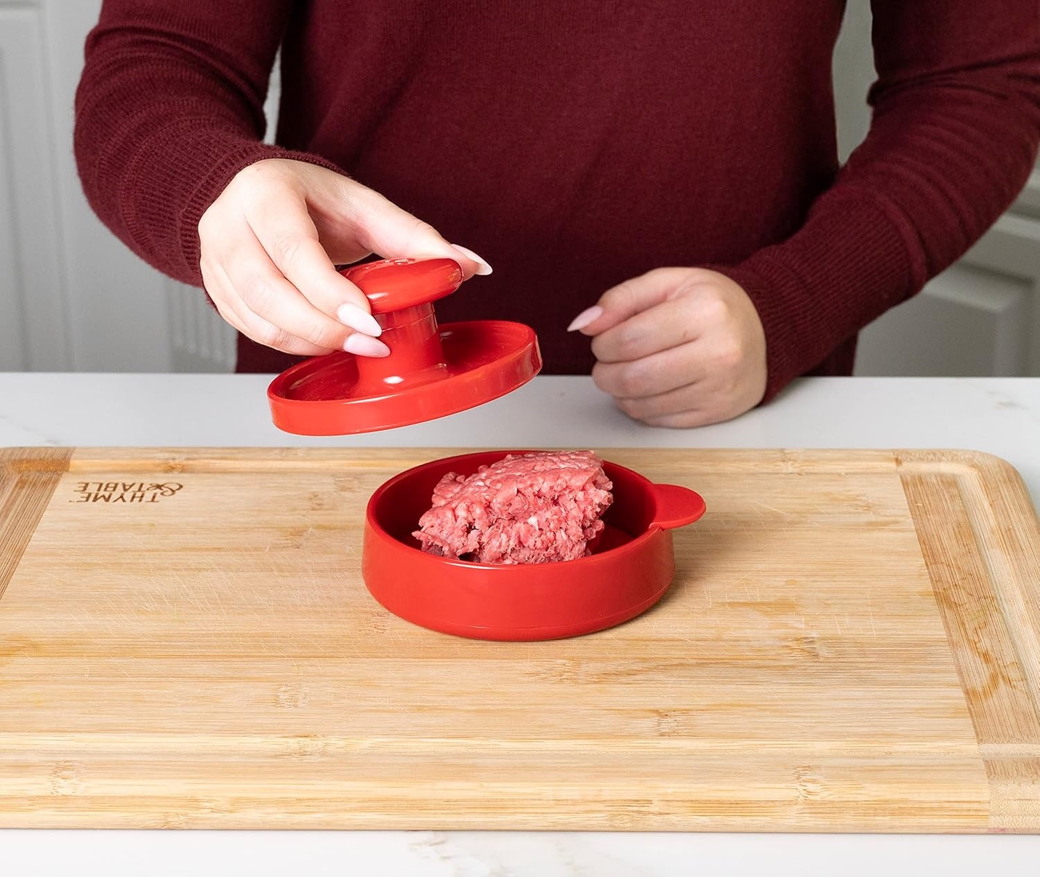 image:imageJoie Burger Press and Patty Maker LFGB Approved and BPA Free One Size RedOne Size