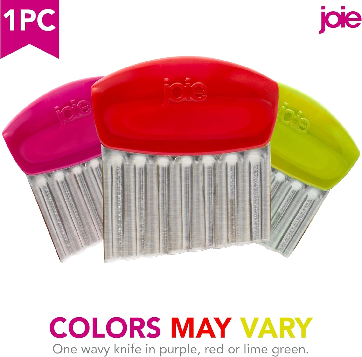 image:imageJoie Crinkle Cutter Kitchen Knife for Vegetables Stainless Steel Blade Colors May Vary 1 CountV1