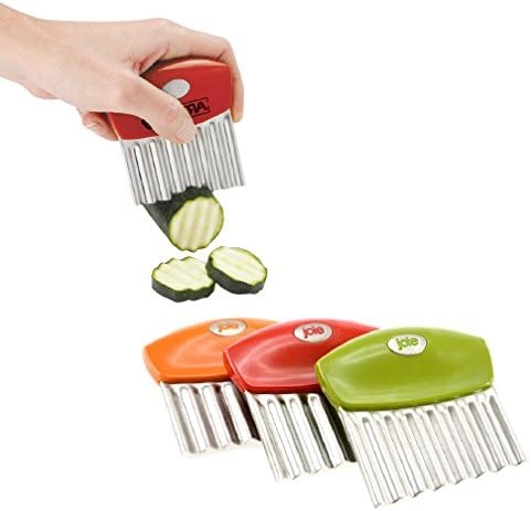 image:imageJoie Crinkle Cutter Kitchen Knife for Vegetables Stainless Steel Blade Colors May Vary 1 CountV2