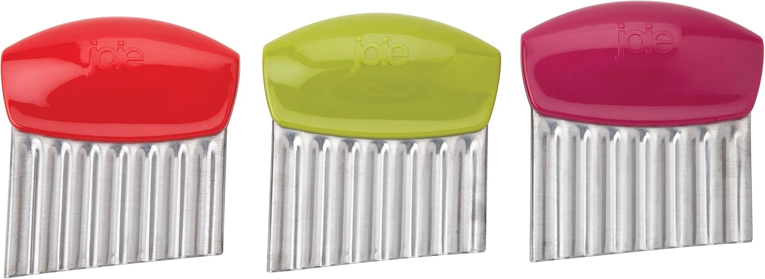 image:imageJoie Crinkle Cutter Kitchen Knife for Vegetables Stainless Steel Blade Colors May Vary 1 CountV2