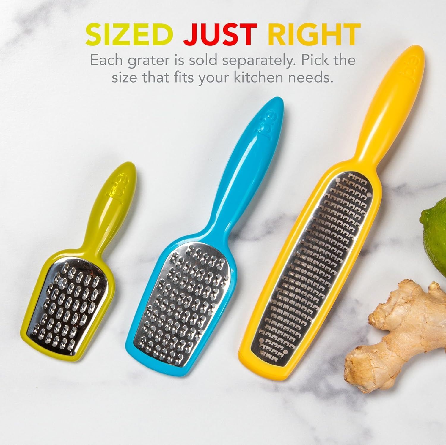 image:imageJoie Hand Grater Compact Shredder with Ergonomic Handle Ideal for Cheese and Vegetables Stainless Steel Great Gift for Home Chefs Colors May VaryNarrow Handheld Grater