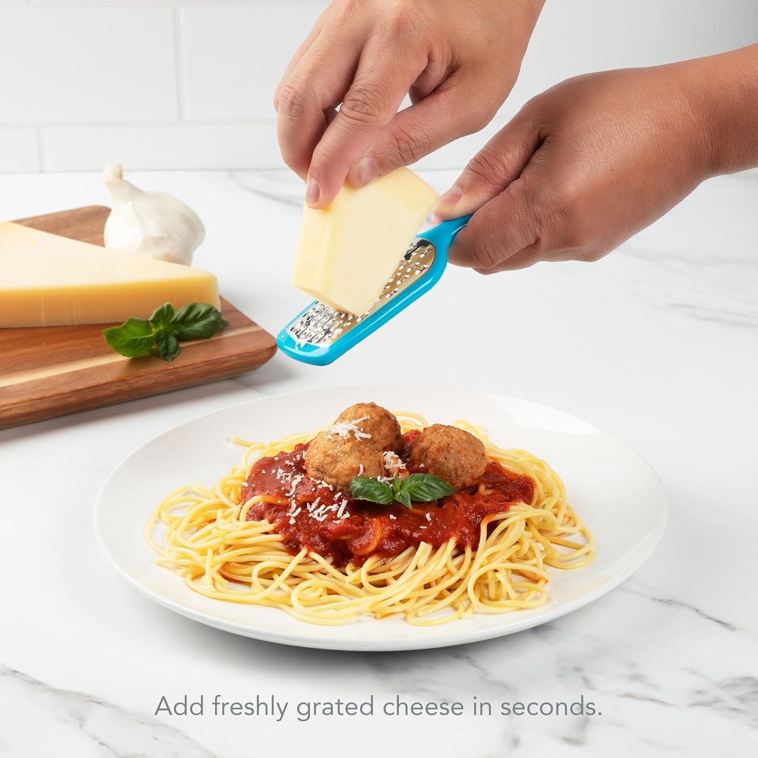 image:imageJoie Hand Grater Compact Shredder with Ergonomic Handle Ideal for Cheese and Vegetables Stainless Steel Great Gift for Home Chefs Colors May VaryStandard Handheld Grater