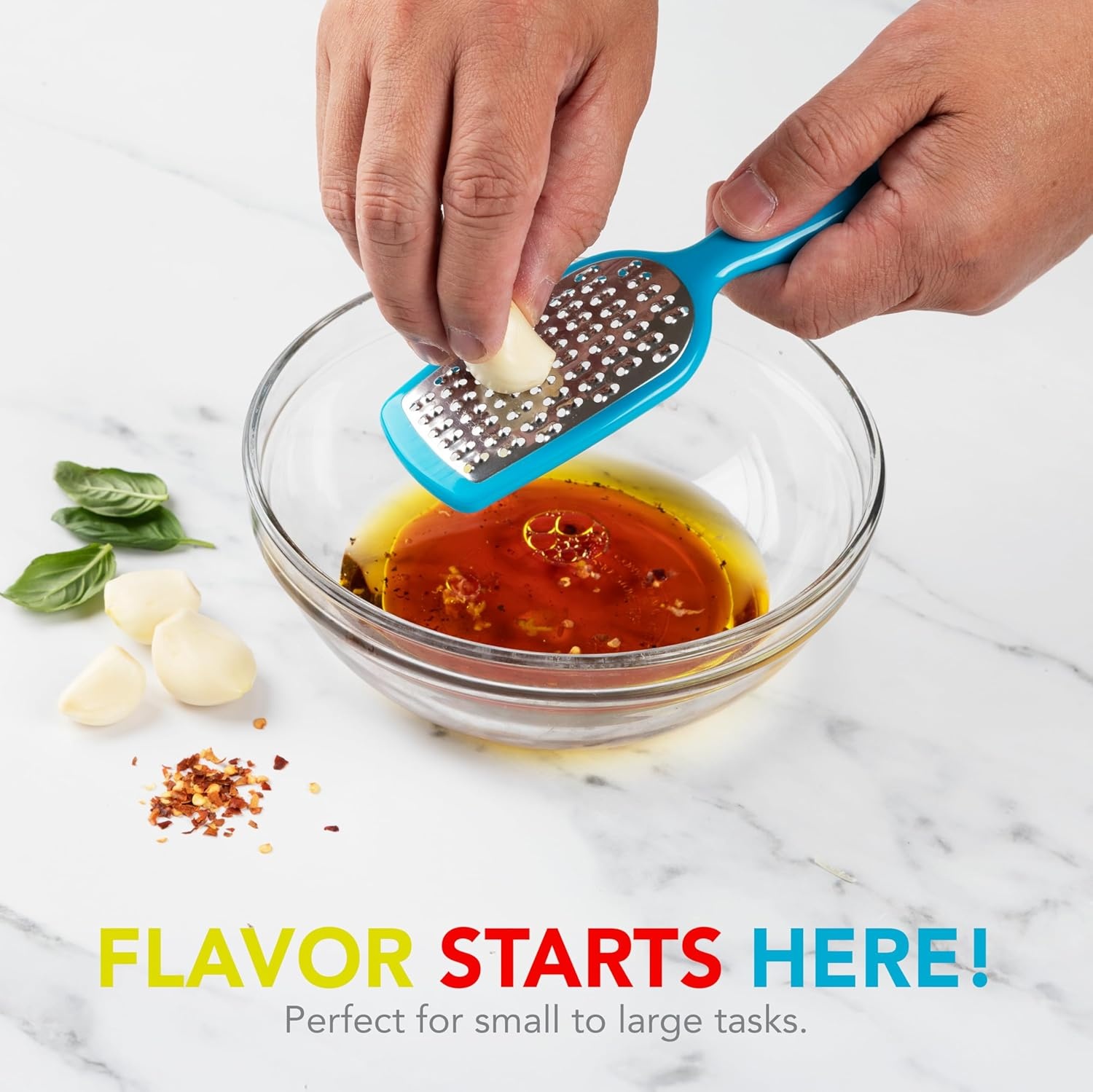 image:imageJoie Hand Grater Compact Shredder with Ergonomic Handle Ideal for Cheese and Vegetables Stainless Steel Great Gift for Home Chefs Colors May VaryStandard Handheld Grater