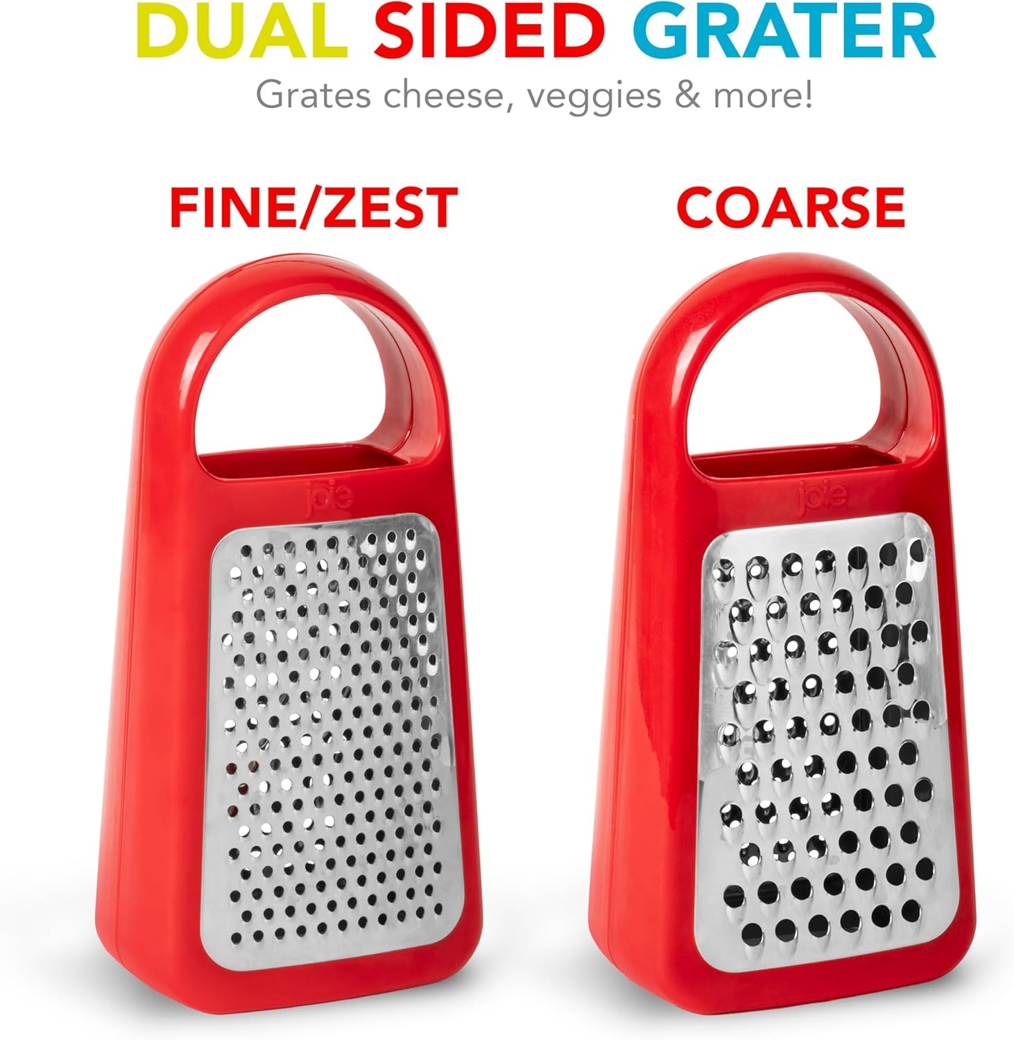 image:imageJoie Hand Grater Compact Shredder with Ergonomic Handle Ideal for Cheese and Vegetables Stainless Steel Great Gift for Home Chefs Colors May VaryTower Grater