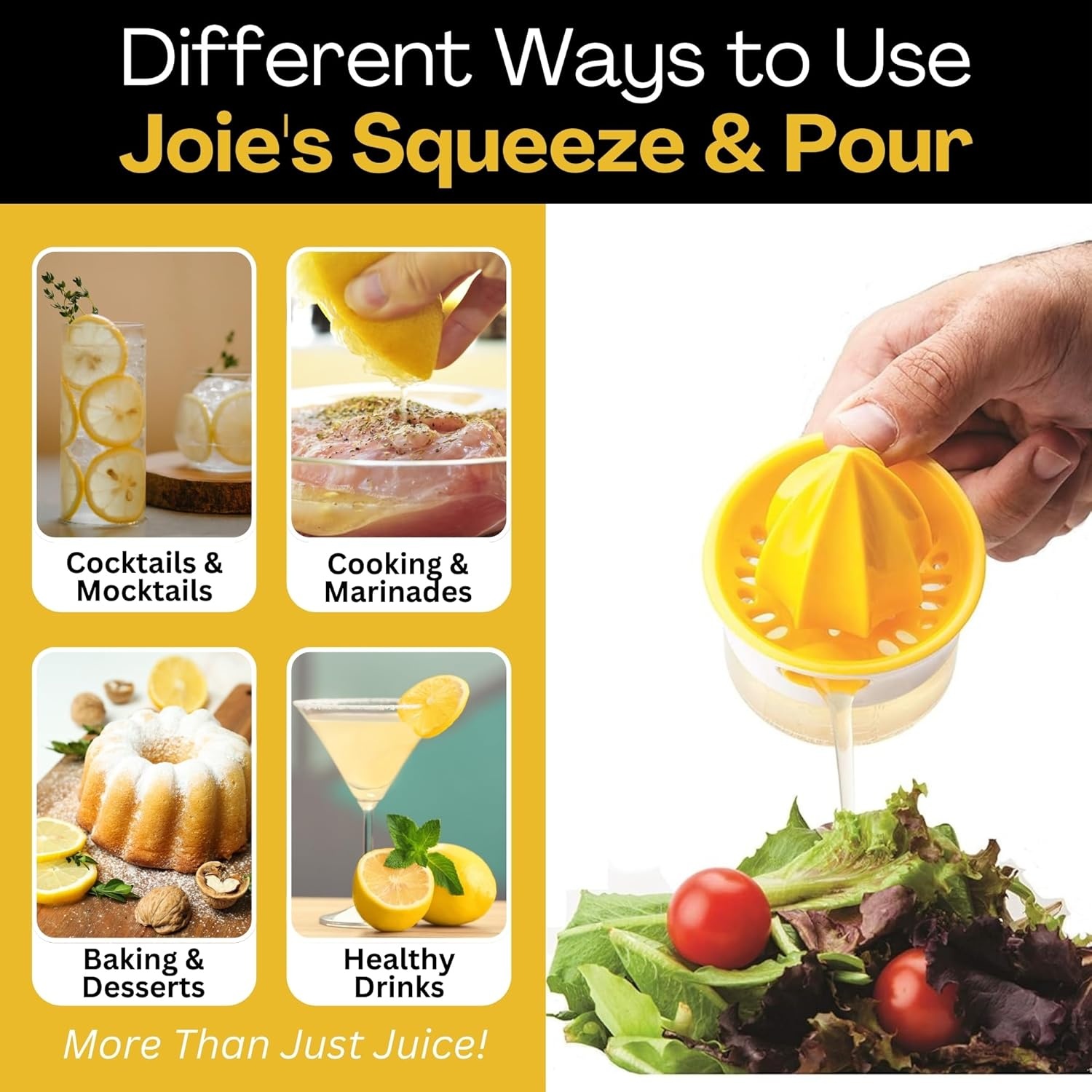 image:imageJoie Kitchen Gadgets Joie Squeeze and Pour Juicer Reamer 10tsp YellowLemon Squeeze Pour