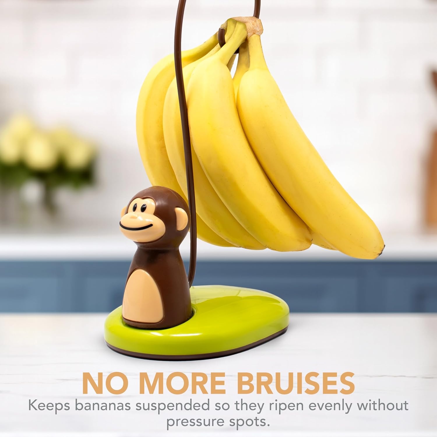 image:imageJoie Monkey Banana Tree Holder Countertop Fruit Hanger with Secure Hook Bananas Ripen Evenly and Last Longer Cute Kitchen GadgetMonkey Banana Tree