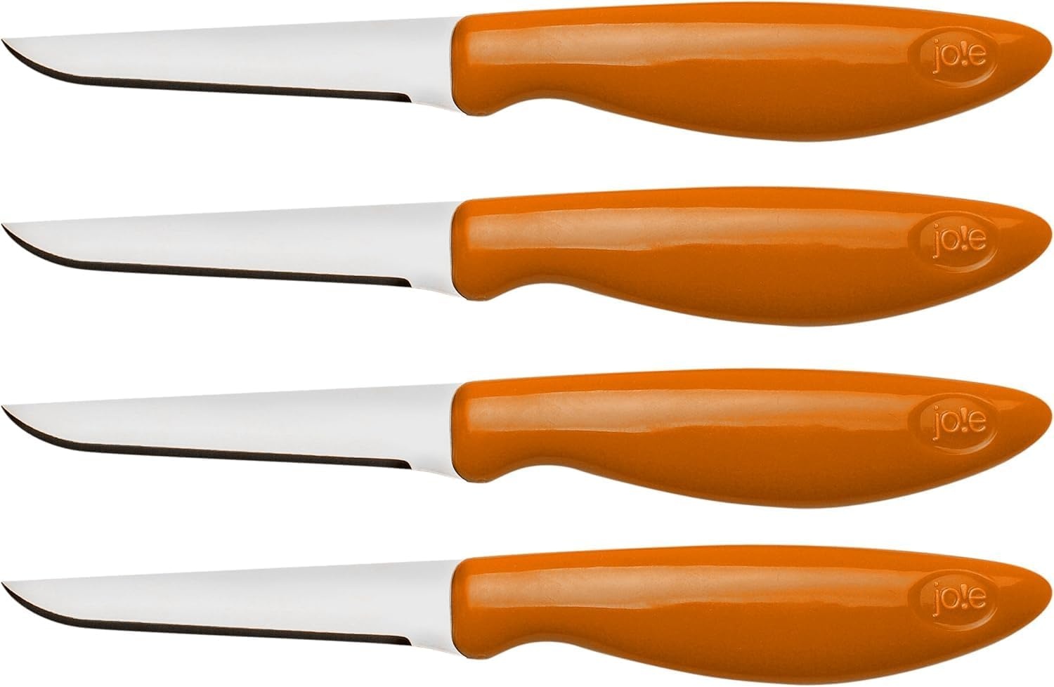 image:imageJoie Paring and Garnishing Knives Set of 4 Stainless Steel 275Inch Tapered Blade for Maximum Precision Ergonomic Handle Colors May Vary