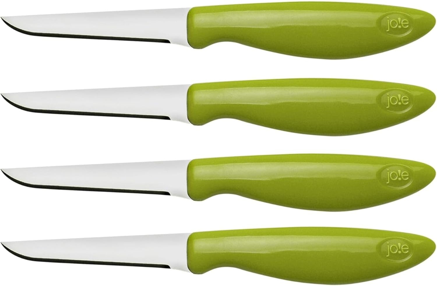 image:imageJoie Paring and Garnishing Knives Set of 4 Stainless Steel 275Inch Tapered Blade for Maximum Precision Ergonomic Handle Colors May Vary