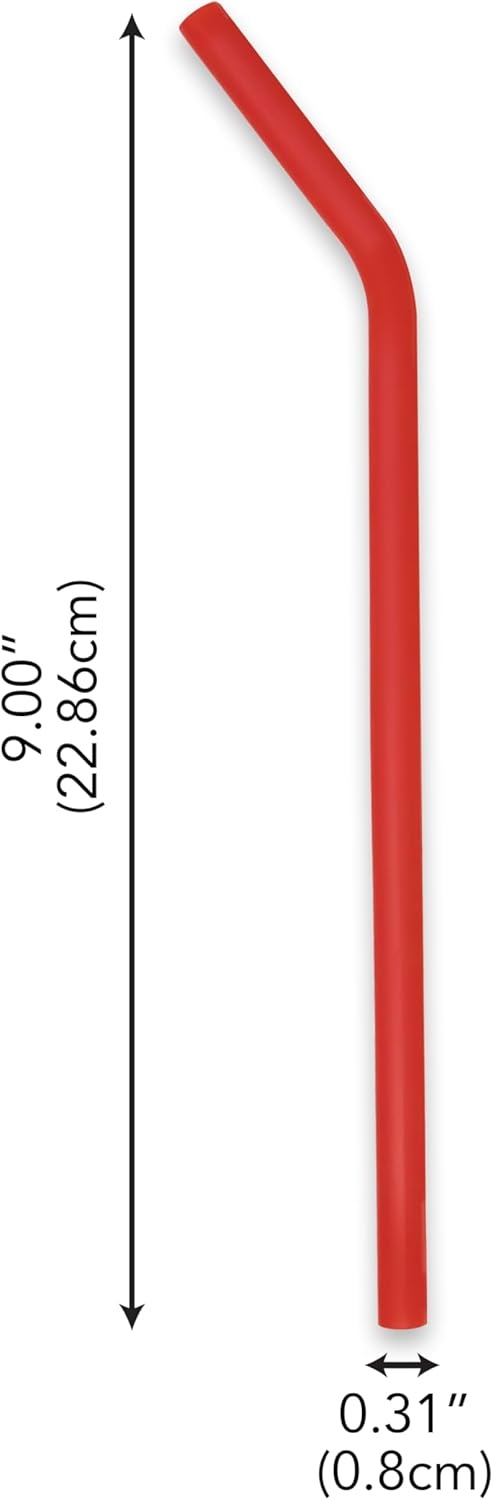image:imageJoie Silicone Straws with Cleaning Brush Set of 6 Rainbow Color AssortmentRainbow Color Assortment
