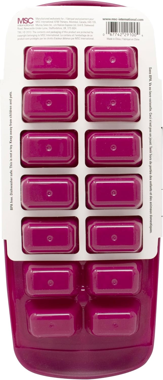 image:imageJoie Standard Ice Cube Tray Covered and Stackable NoSpill Removable Lid Pop Open Door for Easy Refills Keeps Ice Fresh Freezer Durable Dishwasher Safe Colors May VaryStandard