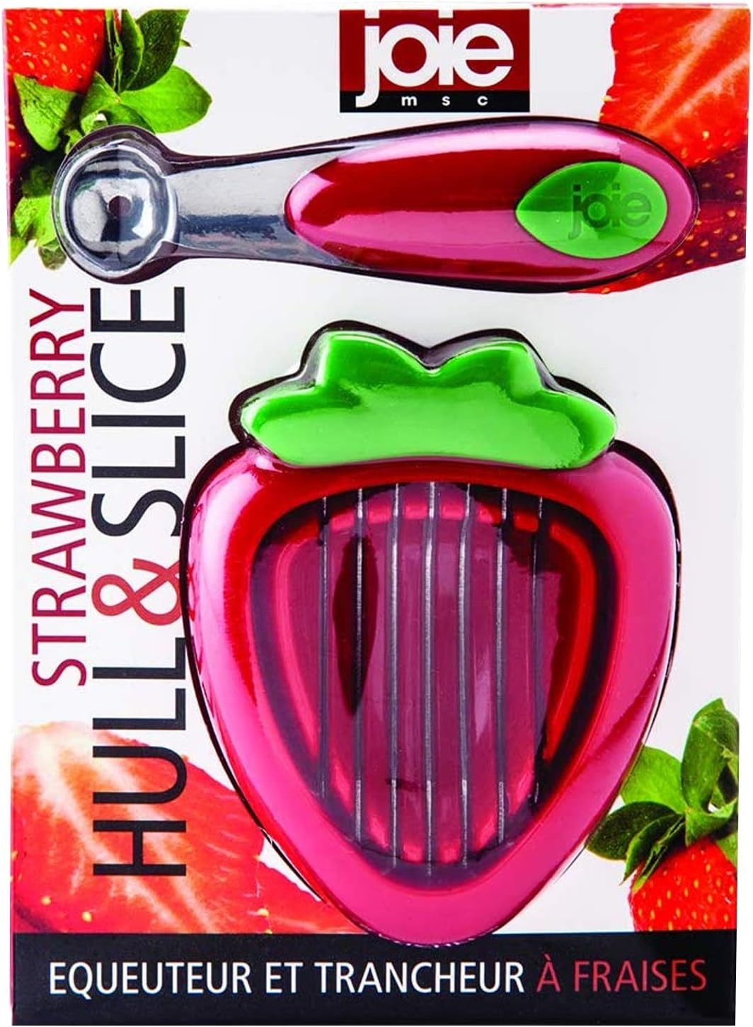 image:imageJoie Strawberry Huller and Slicer Berry Preparation Set Baking Tools RedHull Slice