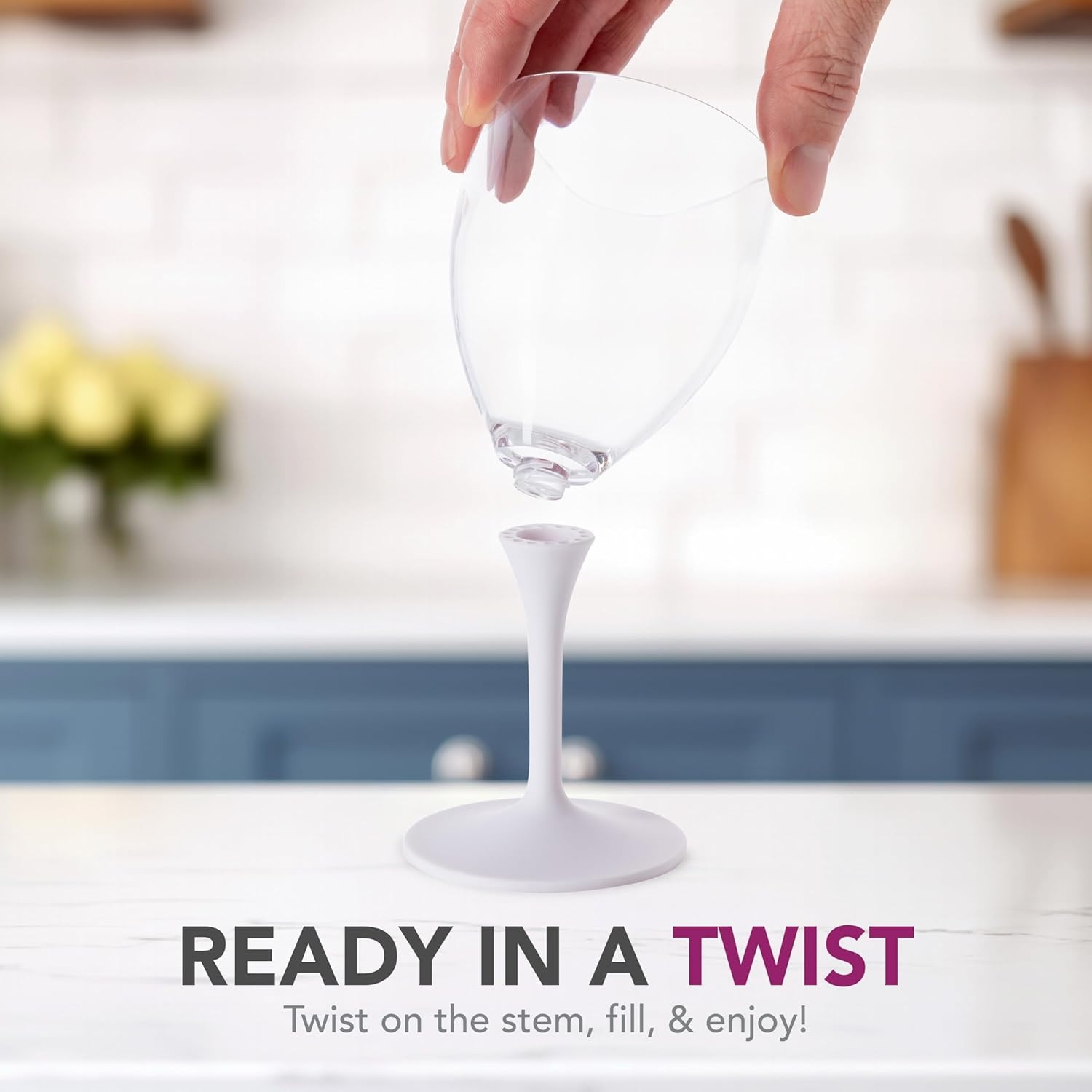 image:imageJoie Wine Glass To Go Portable Wine Glass Detachable Stem BPAfree135 Ounces
