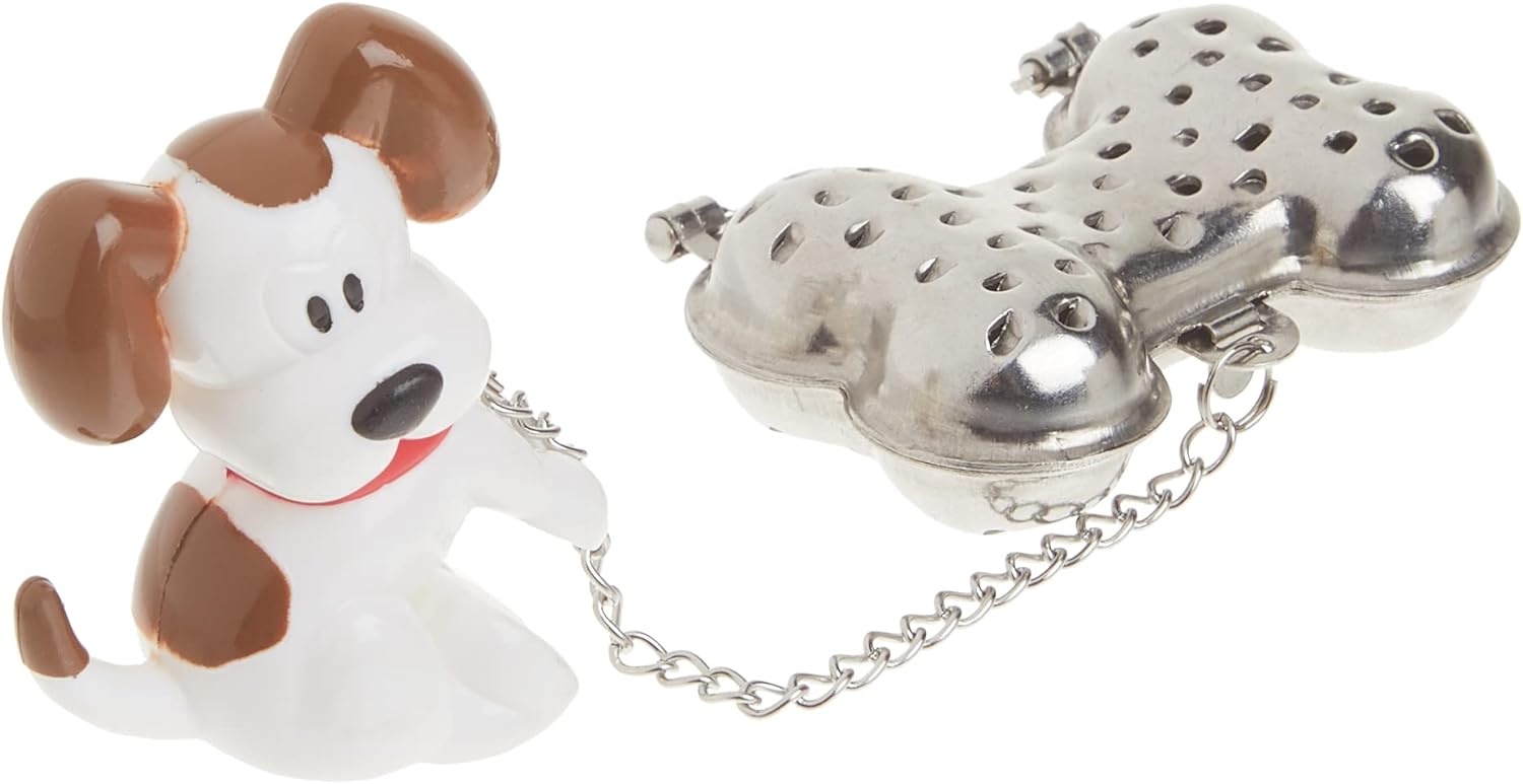 image:imageJoie Woof Tea Ball Infuser Steep and Strain Loose Leaf Tea Securely Sits on Side of Mug Cute Dog Design Stainless Steel BPAFreeWoof