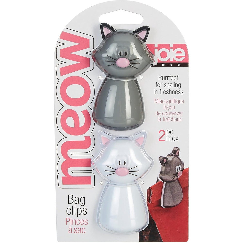 image:imageJoie 2pc Meow CatThemed Bag Clips Set Purrfect for Sealing in Freshness