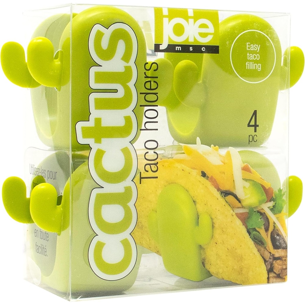 image:imageJoie Cactus Taco Holders Sturdy Stands Keep Hard Shells Upright Protect Crunchy Shells from Breaking or Spilling Fill Tacos HandsFree Cute Kitchen Gadget BPAFree 4 Count
