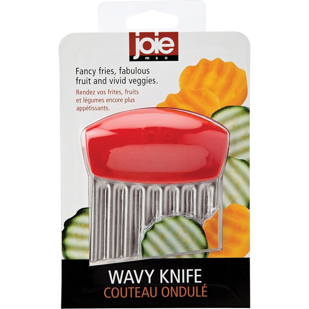 image:imageJoie Crinkle Cutter Kitchen Knife for Vegetables Stainless Steel Blade Colors May Vary 1 CountV2