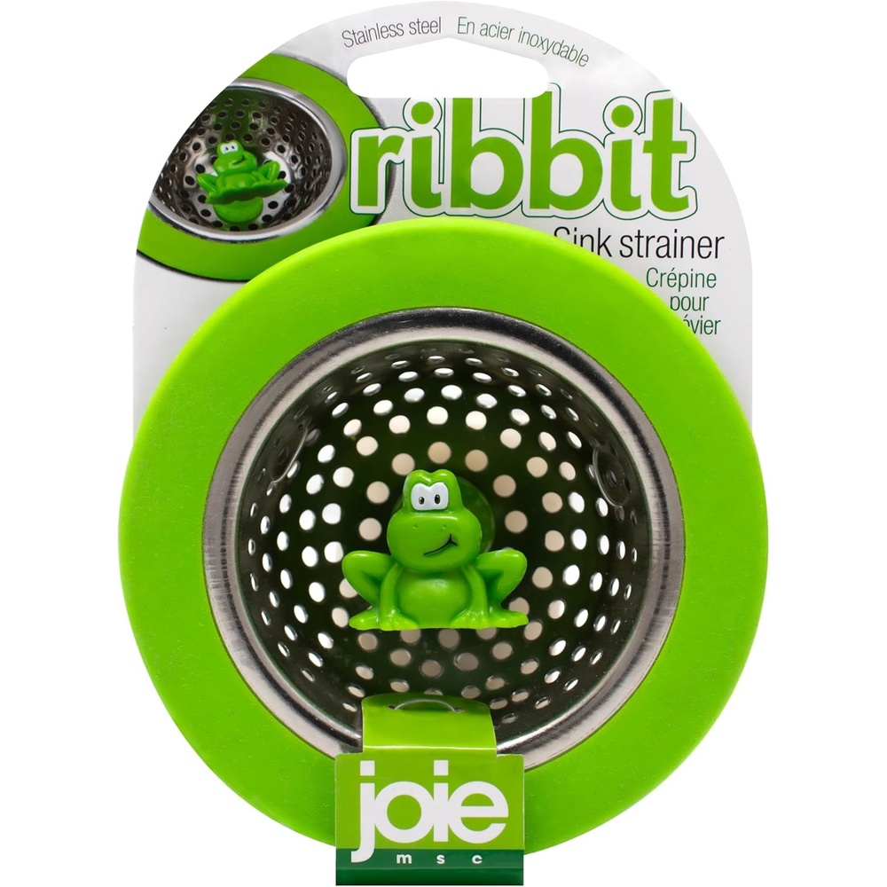 image:imageJoie Doodle Doo Kitchen Sink Strainer Basket Fits All Standard Sinks Stainless Steel Cute Garbage Disposal Drain Cover 45Inch Red RoosterFrog 45