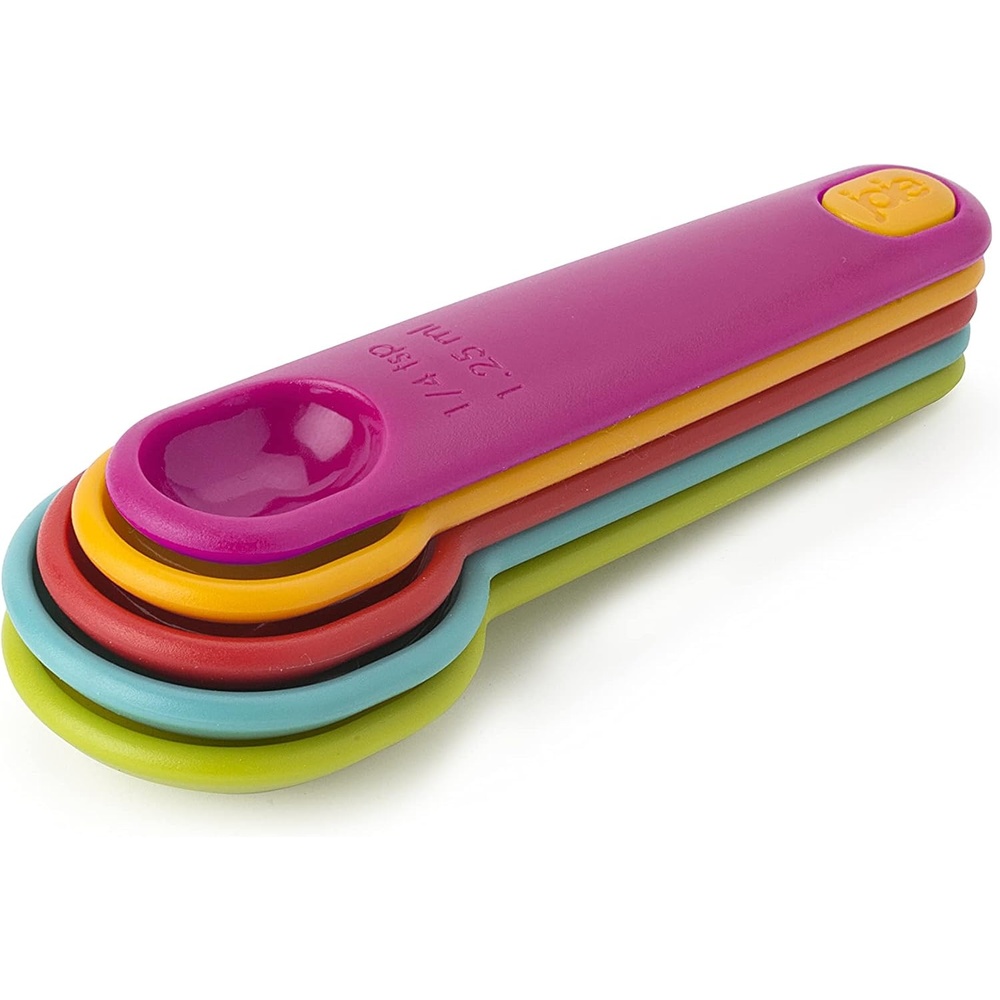 image:imageJoie Measuring Spoons Assorted Colors Imperial and Metric Measurements 5Piece SetMeasuring Spoons