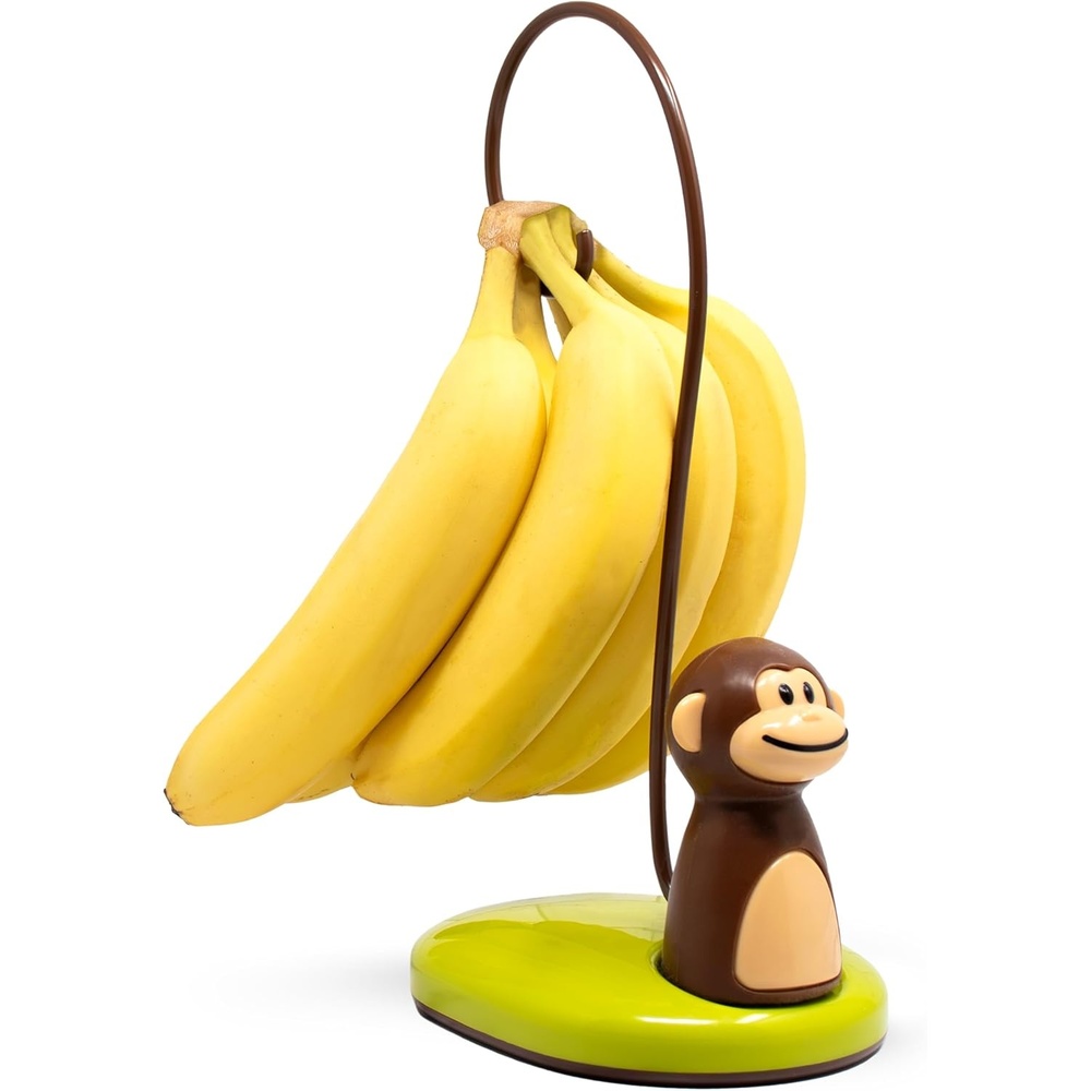 image:imageJoie Monkey Banana Tree Holder Countertop Fruit Hanger with Secure Hook Bananas Ripen Evenly and Last Longer Cute Kitchen GadgetMonkey Banana Tree