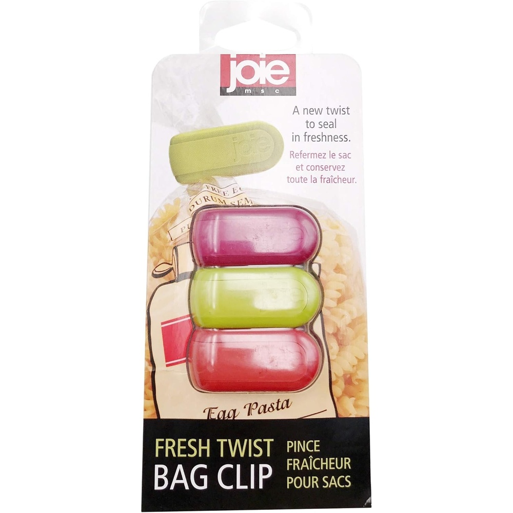 image:imageMSC International 26569 Joie Bag Clips Assorted Colors Rainbow MulticolorTwist Bag Clips
