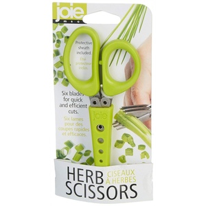image:imageJoie 6 Blade Herb Scissors with Protective Sheath includes Blade Cleaner and Herb Leaf Stripper