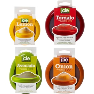 image:imageJoie Food Saver Set Avocado Tomato Onion and Lemon Stretch Pods Silicone One Size 4 CountMulti Pack Stretch Pods