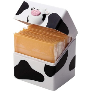 image:imageJoie Moo Moo Sliced Cheese Storage Container Flip Top Fridge Organizer Box Compact Holder Keeps Slices Fresh and Easy to Find Cute Cow Kitchen Gadget BPAFree