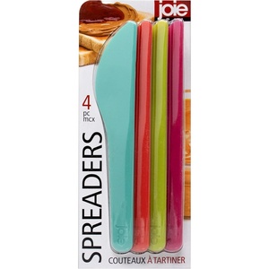 image:imageJoie Spreaders Set Reusable Plastic Knives Strong and Durable Ideal for Butter Jelly Cream Cheese and Nut Butter Handy Kitchen Tool BPAFree Assorted Colors 4 CountOne Size