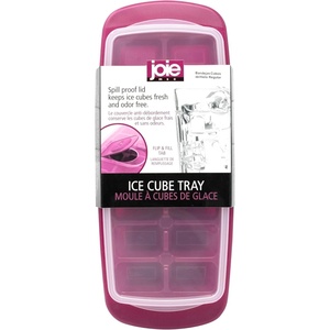 image:imageJoie Standard Ice Cube Tray Covered and Stackable NoSpill Removable Lid Pop Open Door for Easy Refills Keeps Ice Fresh Freezer Durable Dishwasher Safe Colors May VaryStandard