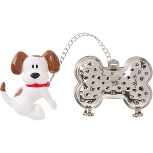 image:imageJoie Woof Tea Ball Infuser Steep and Strain Loose Leaf Tea Securely Sits on Side of Mug Cute Dog Design Stainless Steel BPAFreeWoof
