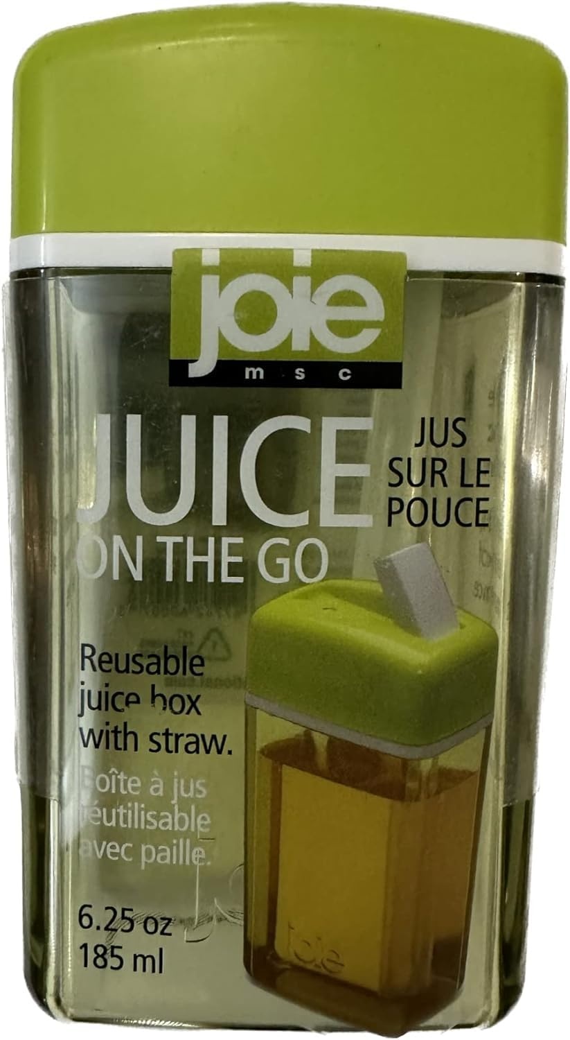 image:imageJoie Juice on the Go 625 Ounce Reusable Drink Box with BuiltIn Flip Straw LeakProof Ideal OntheGo Container for Kids School and Work Lunch Bags BPAFree Dishwasher Safe Colors May Vary