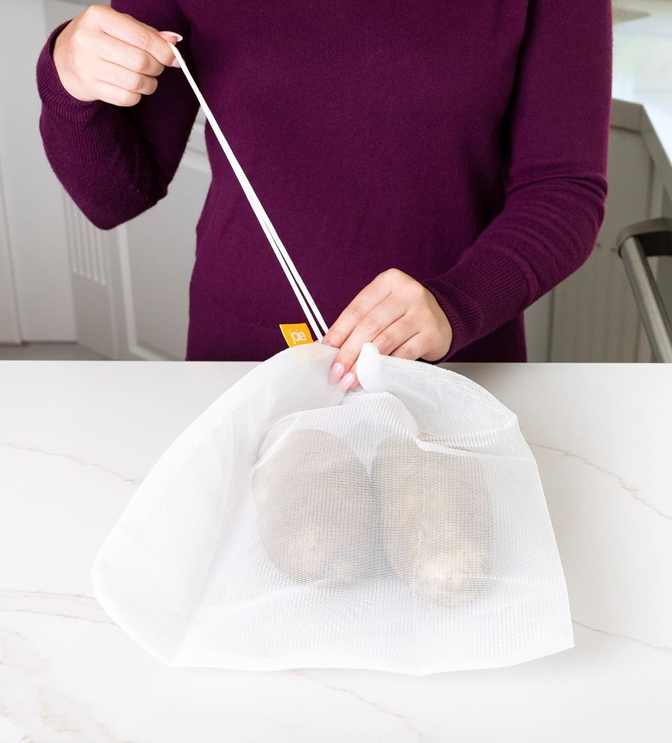 image:imageJoie Reusable Produce Bags 5pc Set Sustainable Nylon Mesh Machine Washable EcoFriendly 55 x 6 inches