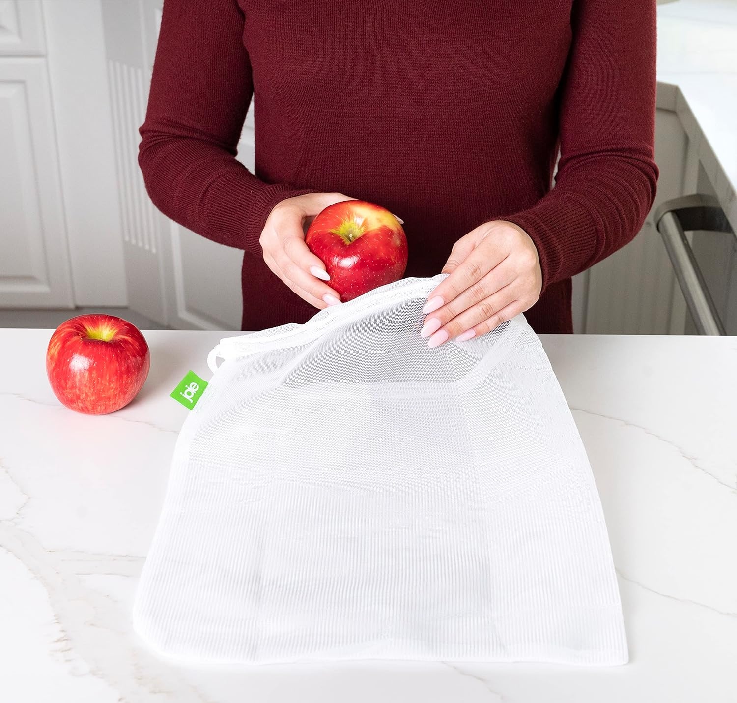 image:imageJoie Reusable Produce Bags 5pc Set Sustainable Nylon Mesh Machine Washable EcoFriendly 55 x 6 inches
