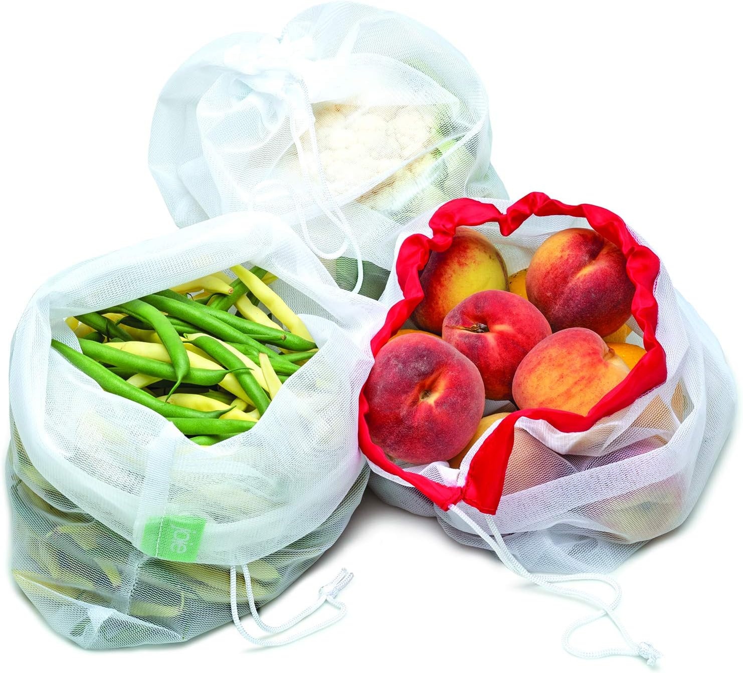 image:imageJoie Reusable Produce Bags 5pc Set Sustainable Nylon Mesh Machine Washable EcoFriendly 55 x 6 inches
