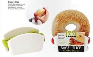 image:imageJoie Small Bagel Slicer English Muffin Cutter Knife Guides Easily Fold for Compact Storage Handy Kitchen Gadget for Breakfast and Lunch Sandwiches BPAFree Dishwasher Safe