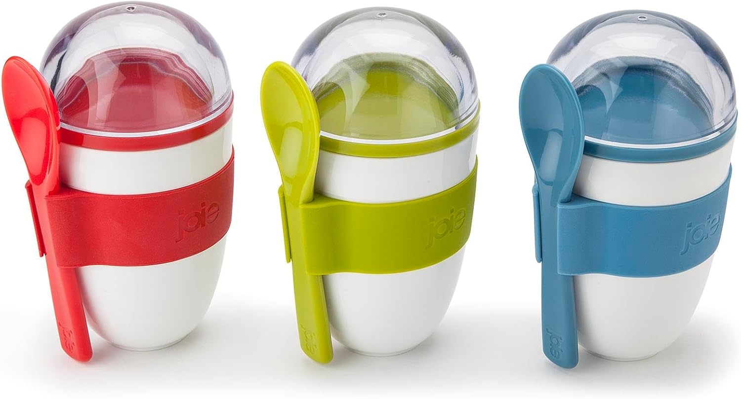 image:imageJoie Yogurt On The Go Portable Cup with SnapOn Spoon Reusable Container with Separate Compartment for Granola Durable and Leakproof BPAFree Great for Lunches or Backpacks Colors May Vary