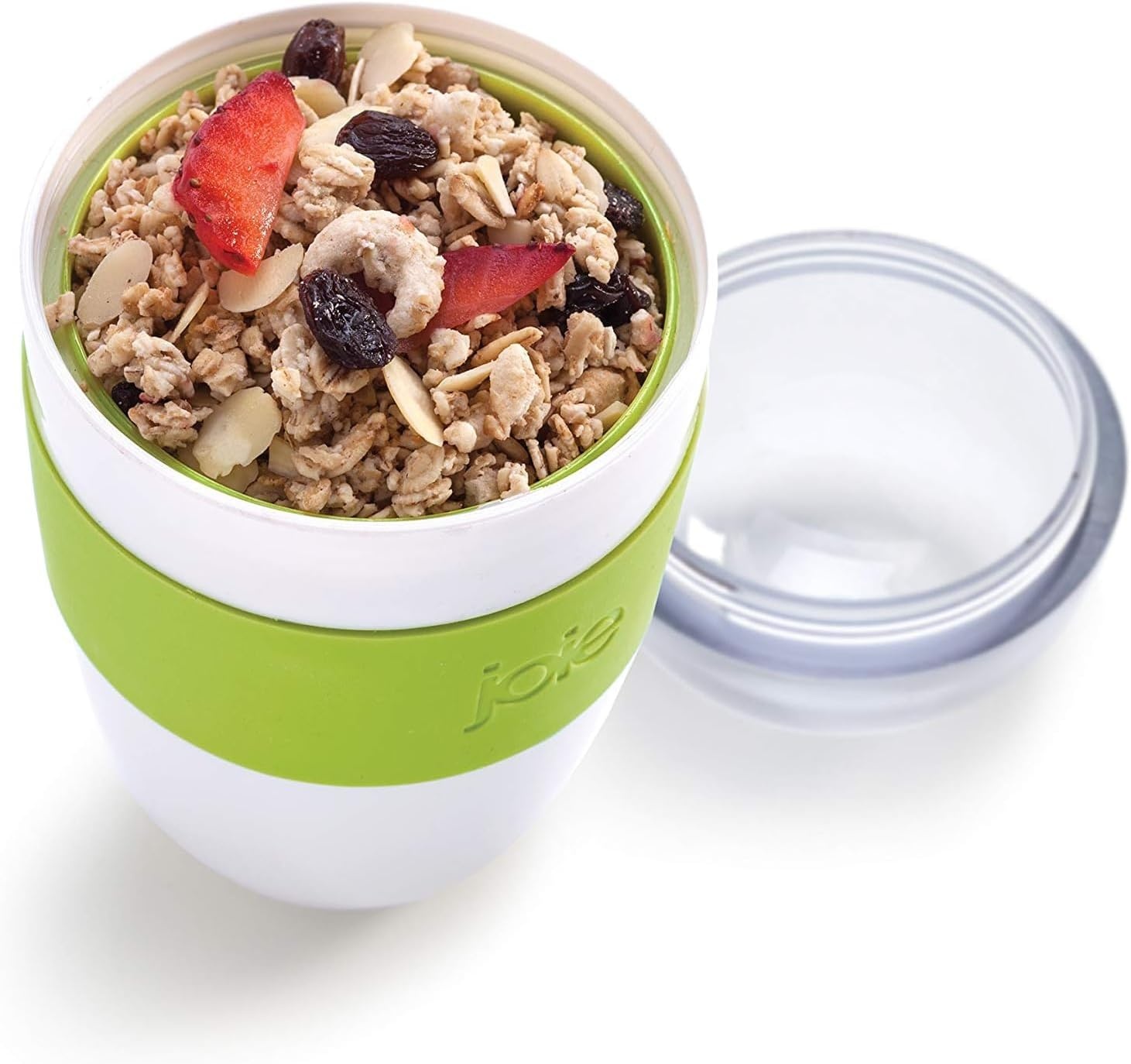 image:imageJoie Yogurt On The Go Portable Cup with SnapOn Spoon Reusable Container with Separate Compartment for Granola Durable and Leakproof BPAFree Great for Lunches or Backpacks Colors May Vary