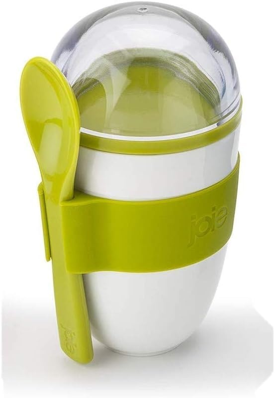 image:imageJoie Yogurt On The Go Portable Cup with SnapOn Spoon Reusable Container with Separate Compartment for Granola Durable and Leakproof BPAFree Great for Lunches or Backpacks Colors May Vary