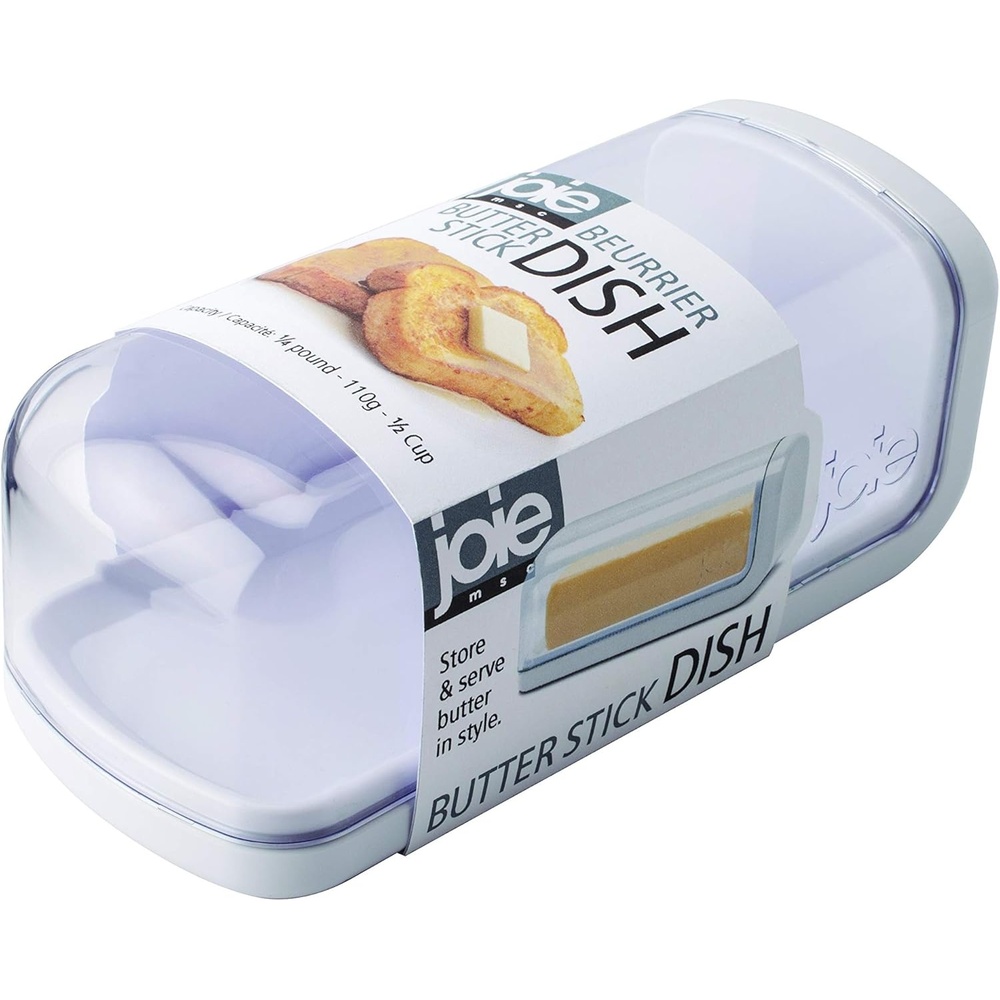 image:imageJoie Butter Dish with Clear Lid Securely Holds One Stick Durable BPA Free Plastic Container Keeps Butter Fresh from Fridge to Table Colors May Vary