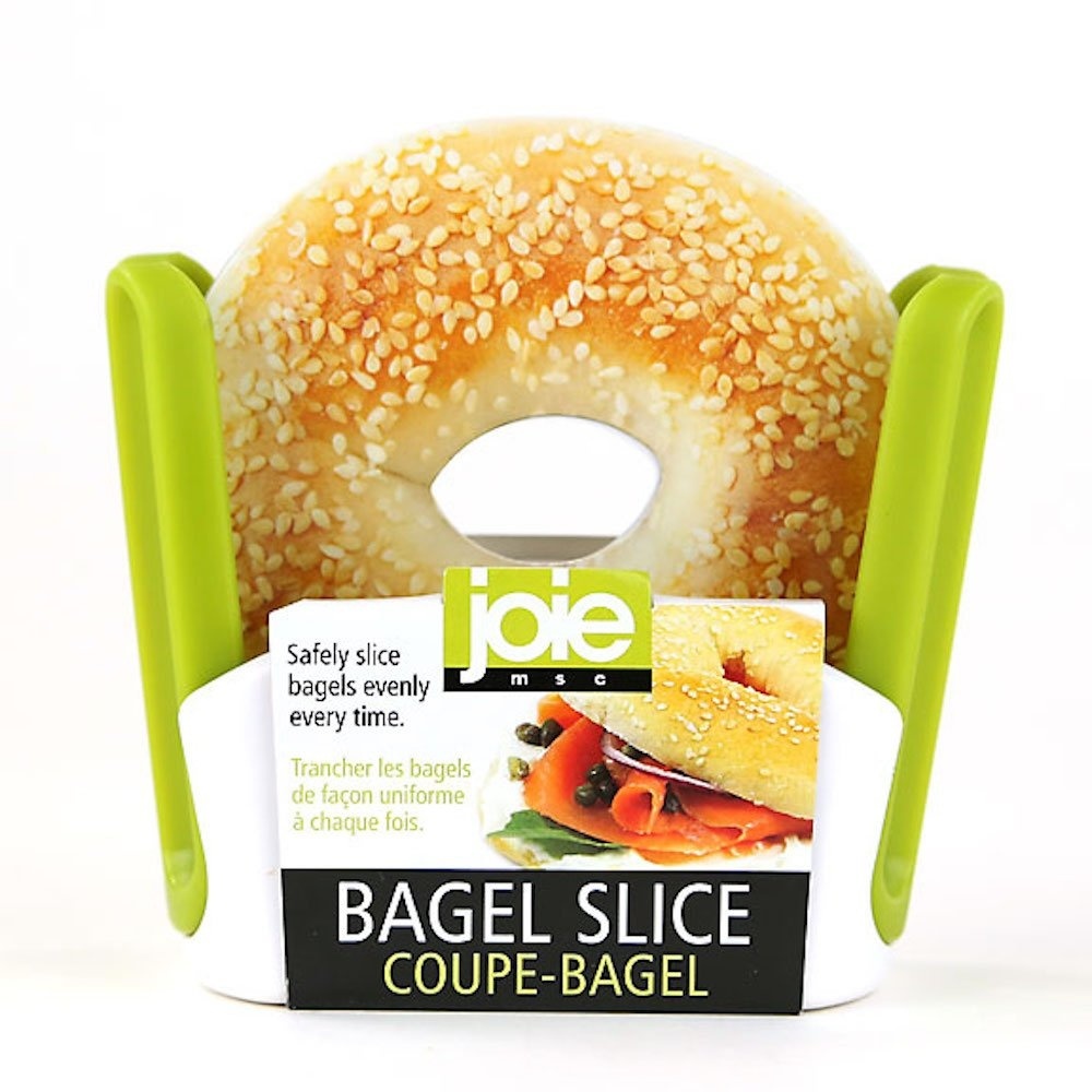 image:imageJoie Small Bagel Slicer English Muffin Cutter Knife Guides Easily Fold for Compact Storage Handy Kitchen Gadget for Breakfast and Lunch Sandwiches BPAFree Dishwasher Safe