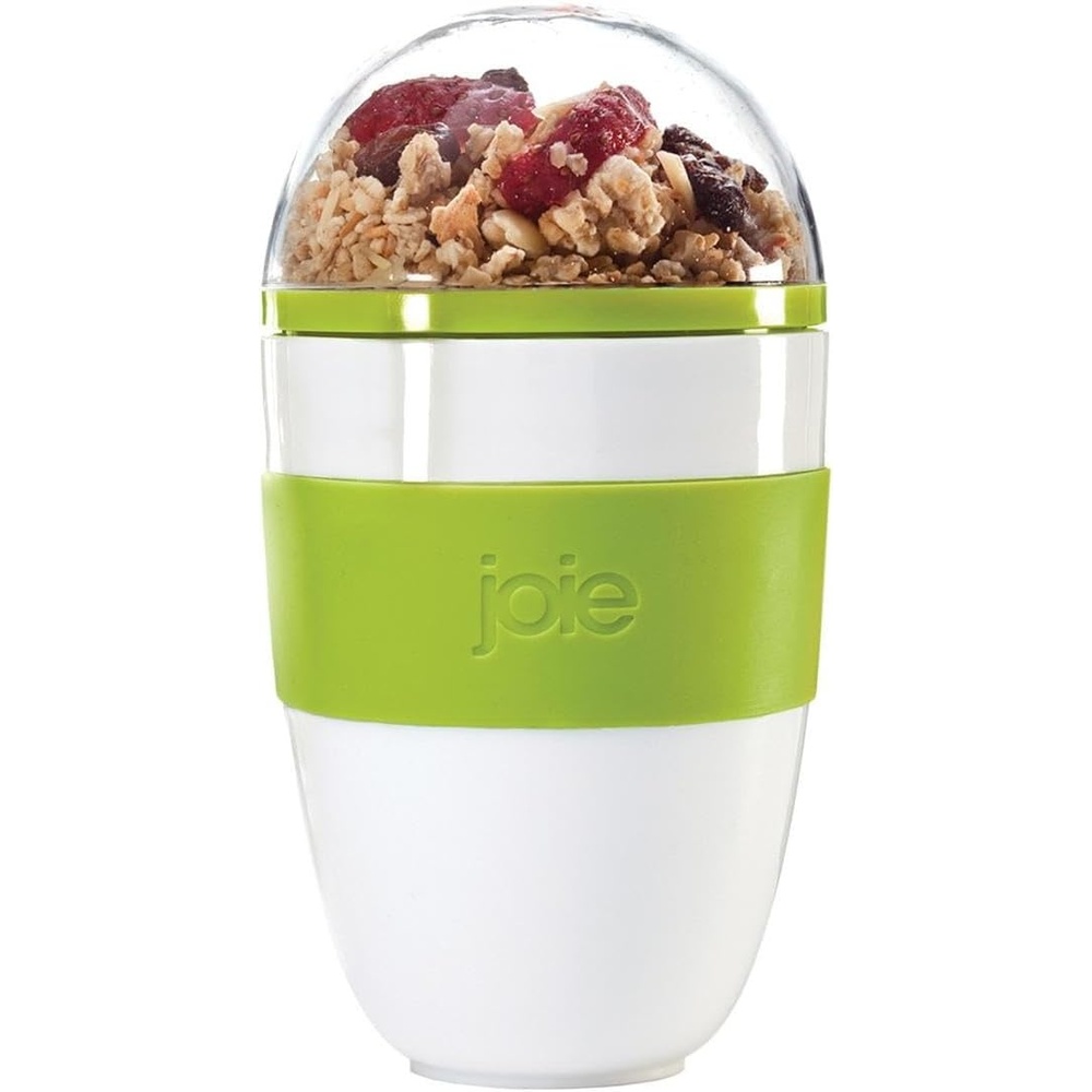 image:imageJoie Yogurt On The Go Portable Cup with SnapOn Spoon Reusable Container with Separate Compartment for Granola Durable and Leakproof BPAFree Great for Lunches or Backpacks Colors May Vary