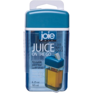 image:imageJoie Juice on the Go 625 Ounce Reusable Drink Box with BuiltIn Flip Straw LeakProof Ideal OntheGo Container for Kids School and Work Lunch Bags BPAFree Dishwasher Safe Colors May Vary