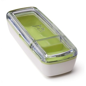 image:imageJoie Snack On the Go Divided Container Two Compartment Storage Box Keeps Foods Separate Leakproof and Airtight Ideal for Veggies and Dip or Cheese and Crackers Colors May Vary
