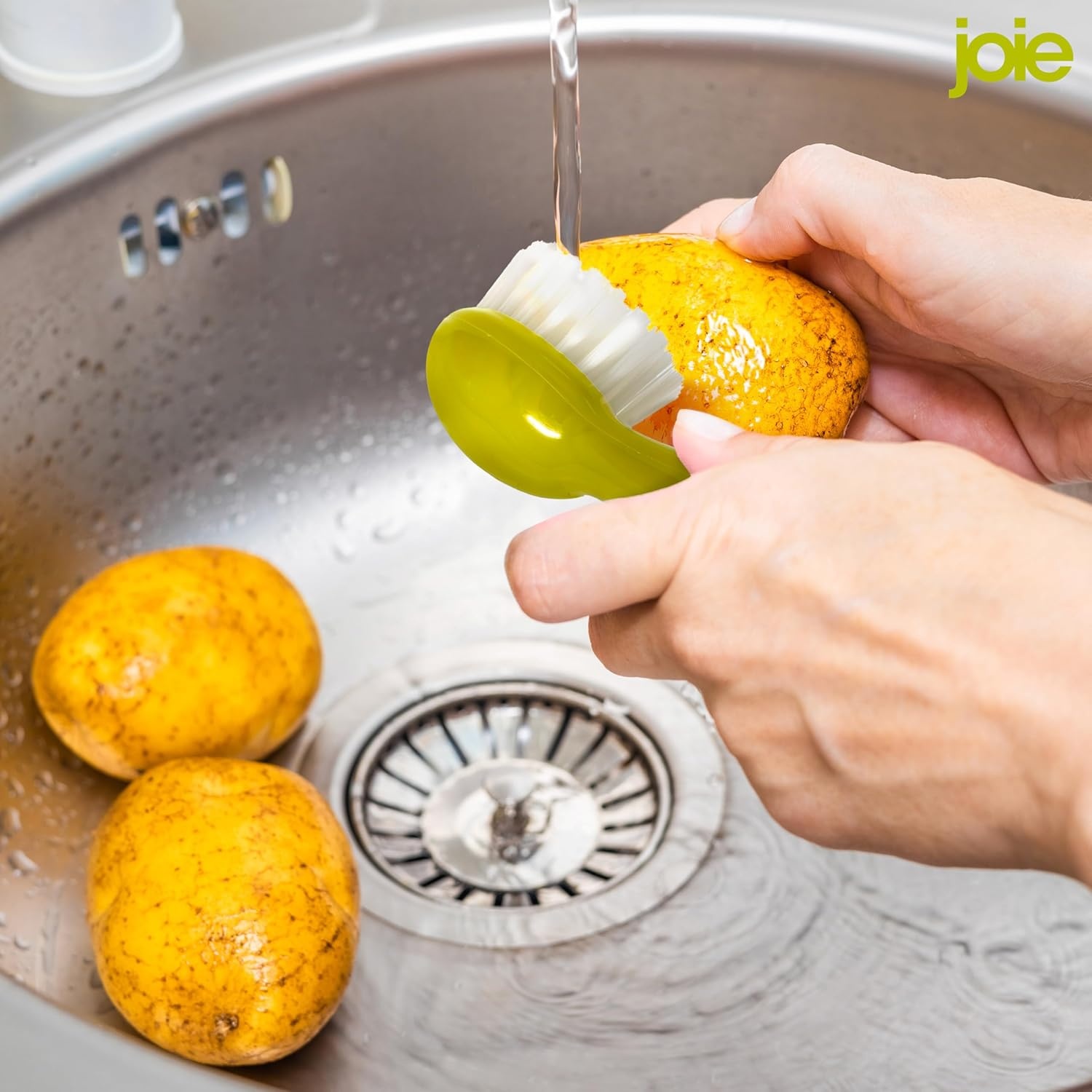 image:imageJoie Potato Scrub Brush Ergonomic Easy Grip Handle Ideal for Cleaning Vegetables and Fruits Small and Compact Handy Kitchen Gadget BPAFree Dishwasher Safe GreenPotato Brush