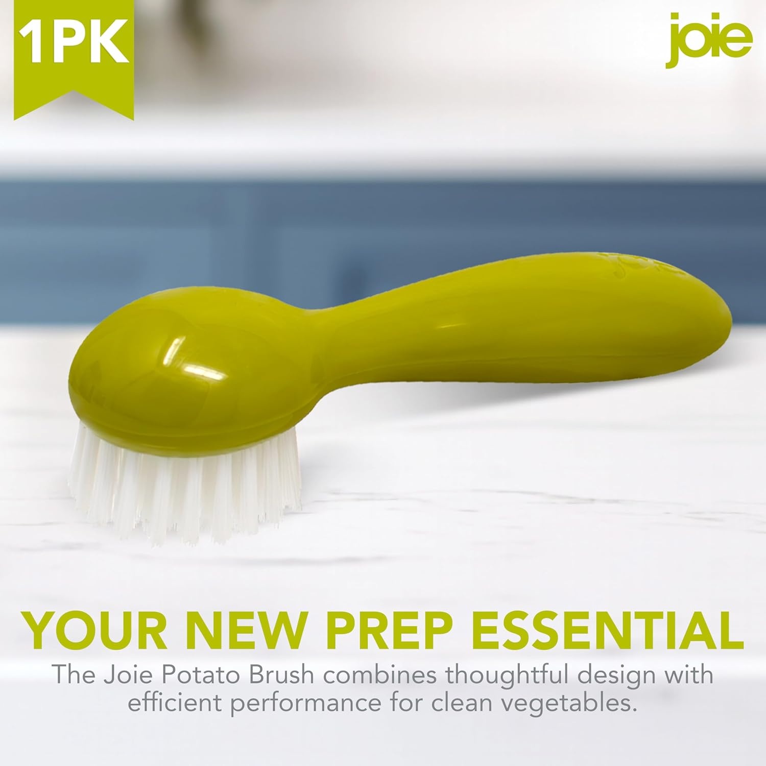 image:imageJoie Potato Scrub Brush Ergonomic Easy Grip Handle Ideal for Cleaning Vegetables and Fruits Small and Compact Handy Kitchen Gadget BPAFree Dishwasher Safe GreenPotato Brush