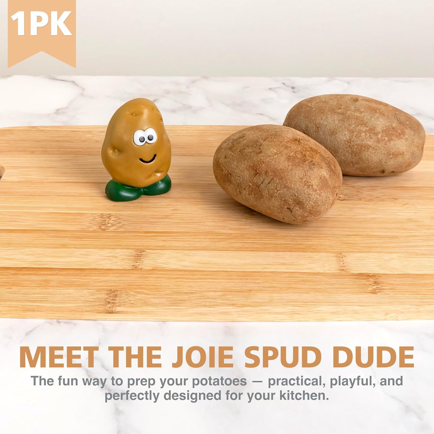 image:imageJoie Spud Dude Potato Brush Vegetable and Fruit Scrubber Produce Cleaner Cute Kitchen Gadget Dishwasher SafePotato